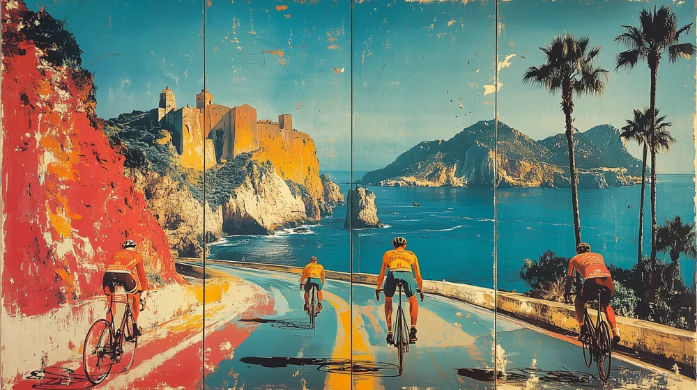 Coastal Riders — hand-painted canvas, ON ART, available in all sizes