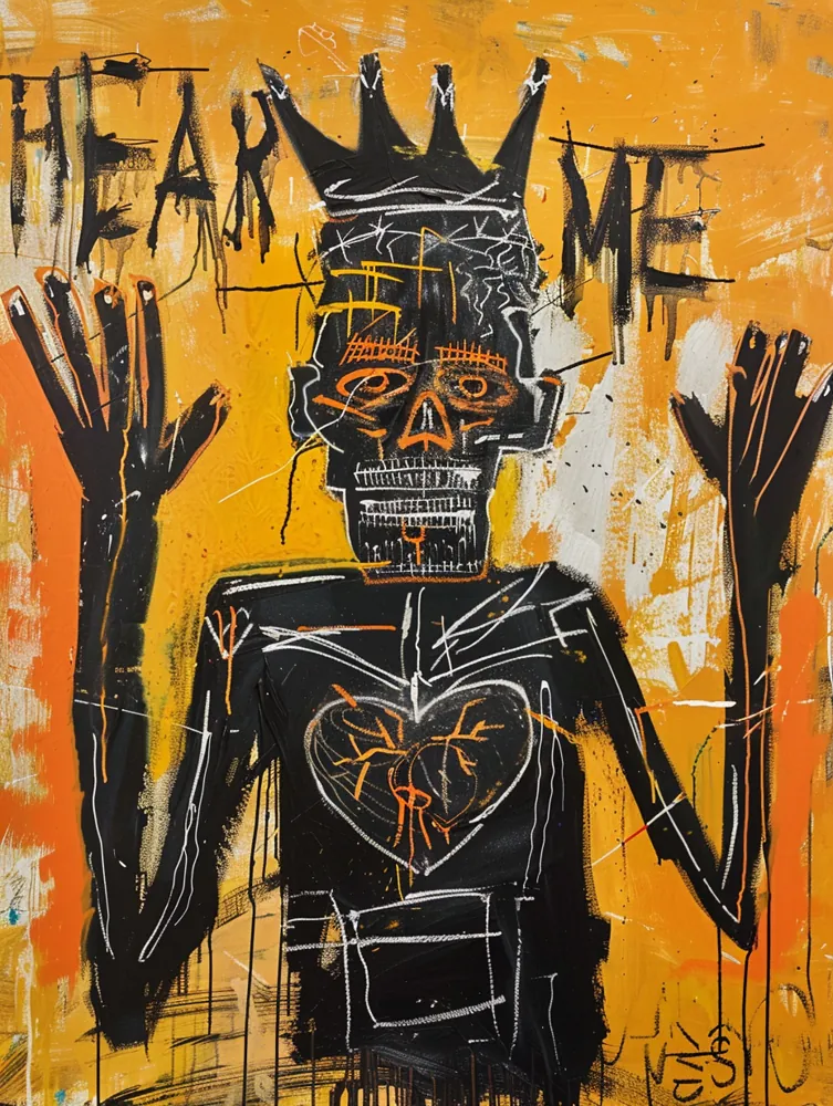 Hear Me — hand-painted canvas, ON ART, available in all sizes