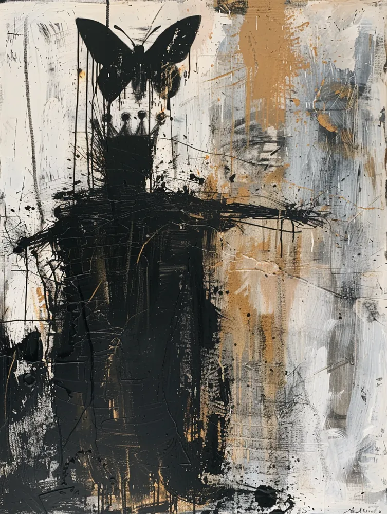 Black Figure — hand-painted canvas, ON ART, available in all sizes