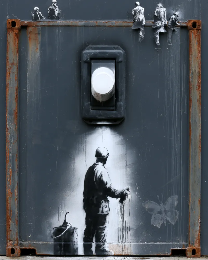 Container Light — hand-painted canvas, ON ART, available in all sizes