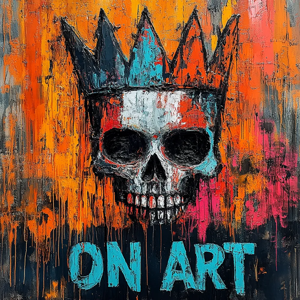 ON ART Skull — hand-painted canvas, ON ART, available in all sizes